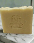 Aloe & Shea Butter Bar Soap on marble counter, ideal for sensitive skin hydration.