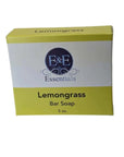 Lemongrass Bar Soap packaging, 5 oz size, by E&E Essentials, natural and moisturizing for sensitive skin.