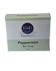 Peppermint Bar Soap packaging with refreshing peppermint scent, ideal for all skin types.