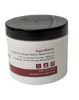 Patchouli & Cedarwood Whipped Body Butter jar with ingredient label, vegan and natural skincare