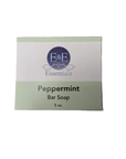 Peppermint Bar Soap branding and logo, Black-owned E & E Essentials packaging