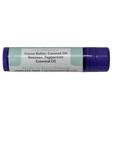 All-natural peppermint lip balm featuring beeswax and cocoa butter, ideal for daily moisture and winter lip care