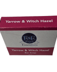Box packaging for Yarrow & Witch Hazel Facial Bar Soap from E & E Essentials, organic ingredients, white background