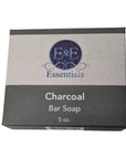 Activated charcoal bar soap for cleansing and detoxifying skin.