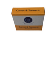 Natural bar soap with carrot and turmeric for glowing skin, offering a refreshing cleansing experience.