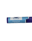 Unscented lip balm tube for deep hydration and sensitive skin care.