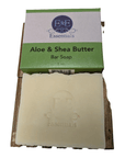 E&E Essentials Aloe & Shea Butter Bar Soap in branded box for moisturizing natural skincare