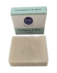 Eucalyptus & Mint Bar Soap and package, natural body bar for sensitive, hydrating skincare