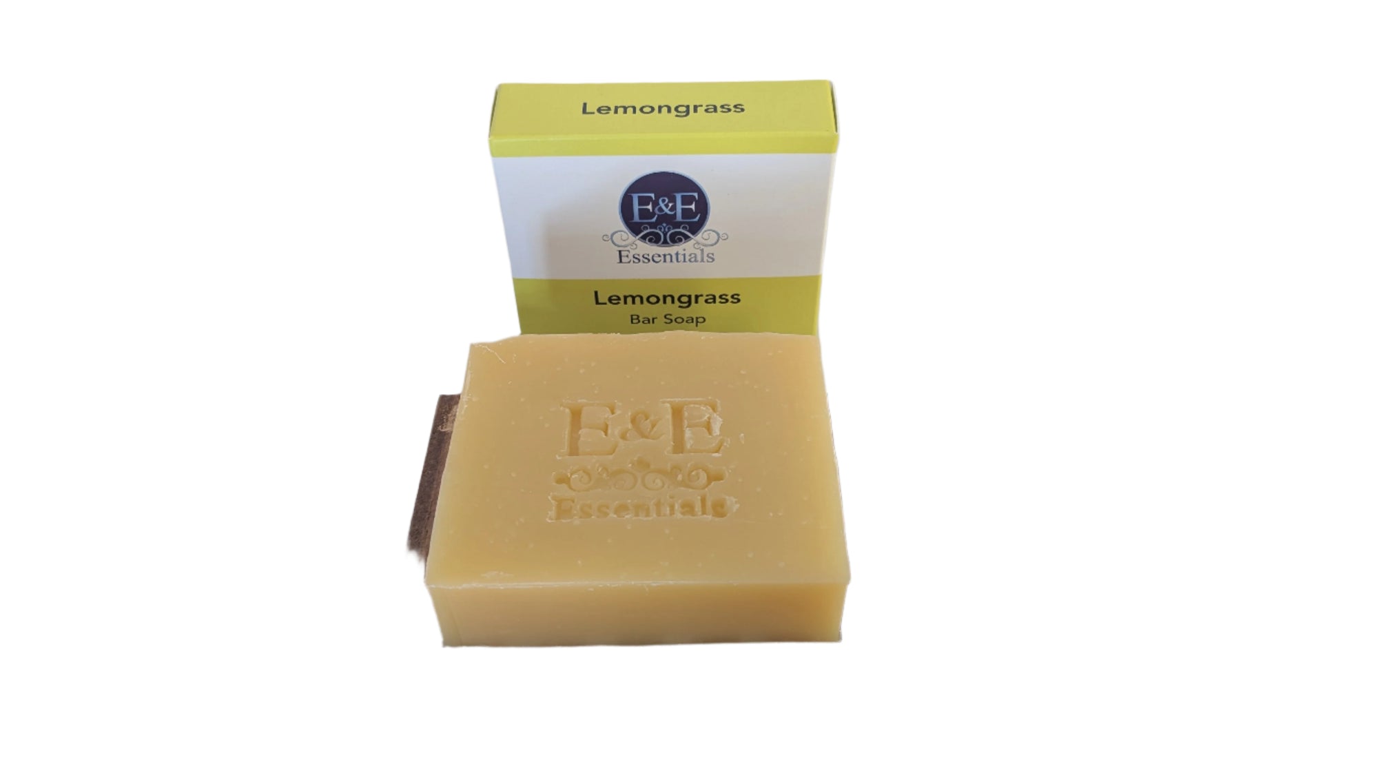 Lemongrass bar soap featuring HD Essentials branding