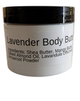 Jar of Lavender Body Butter on white background