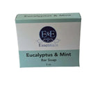 Eucalyptus & Mint Bar Soap packaging with E&E Essentials logo.