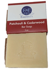 Patchouli & Cedarwood nourishing bar soap for dry, sensitive skin, handcrafted by Black-owned E & E Essentials
