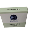 Peppermint Bar Soap boxed with E & E Essentials branding, cold process, vegan