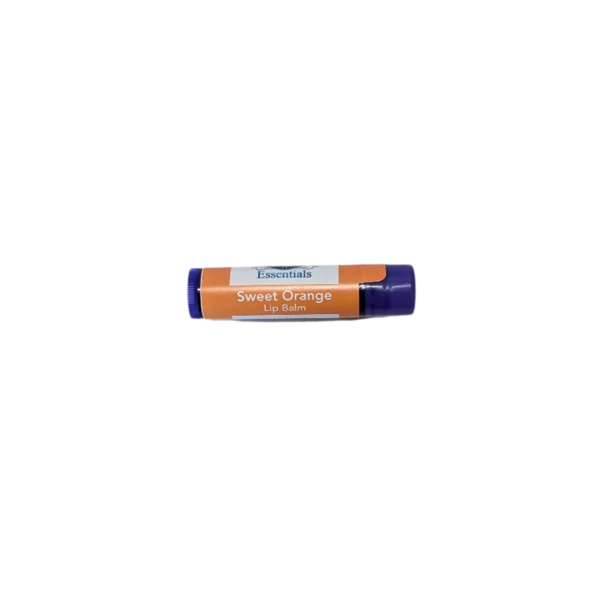 Sweet Orange Lip Balm with bright orange label, natural formula for chapped lips, Black-owned skincare
