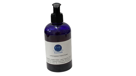 Lemongrass scented liquid hand soap with pump dispenser