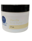 Vanilla Body Butter in 2oz glass jar, formulated for dry, mature, and sensitive skin