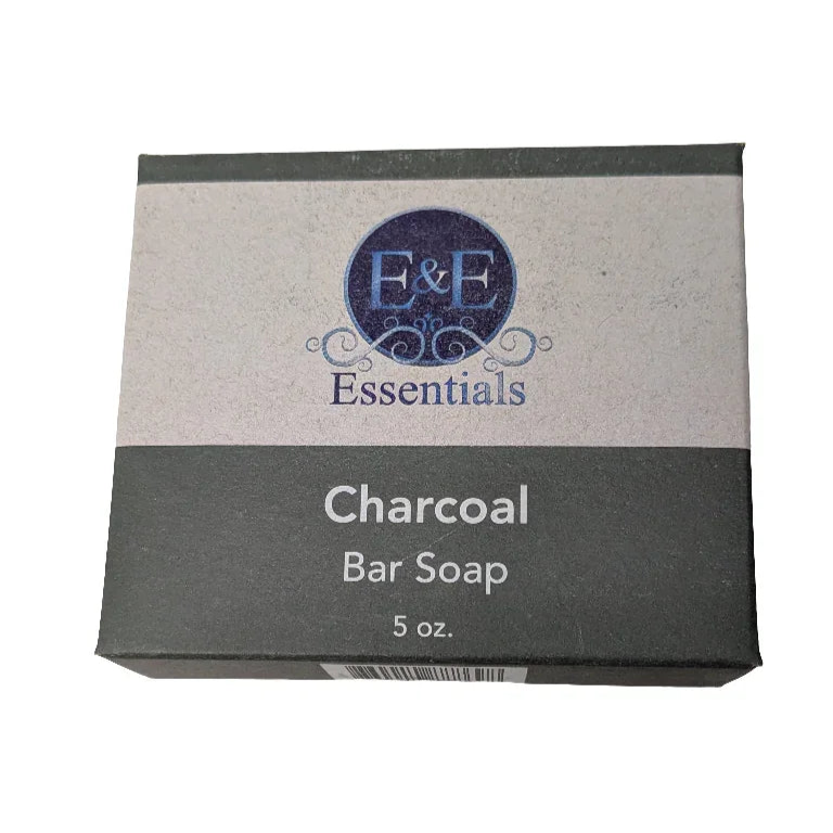 Activated charcoal bar soap for cleansing and detoxifying skin.