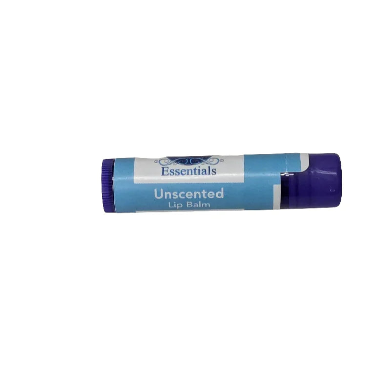 Unscented lip balm tube for deep hydration and sensitive skin care.
