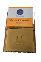 Carrot & Turmeric Bar Soap for acne, dark spots, and skin rejuvenation.