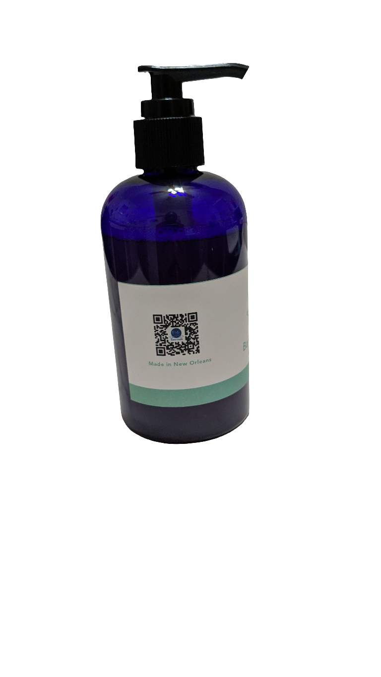 Bayou Breeze Hand Soap in blue pump bottle