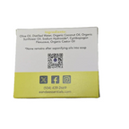 Lemongrass Bar Soap ingredients label with contact details and social media icons.