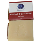 Patchouli & Cedarwood Bar Soap with nourishing and moisturizing properties for dry, sensitive skin.