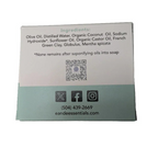 Eucalyptus & Mint Bar Soap packaging with ingredient list, ideal for sensitive skin.