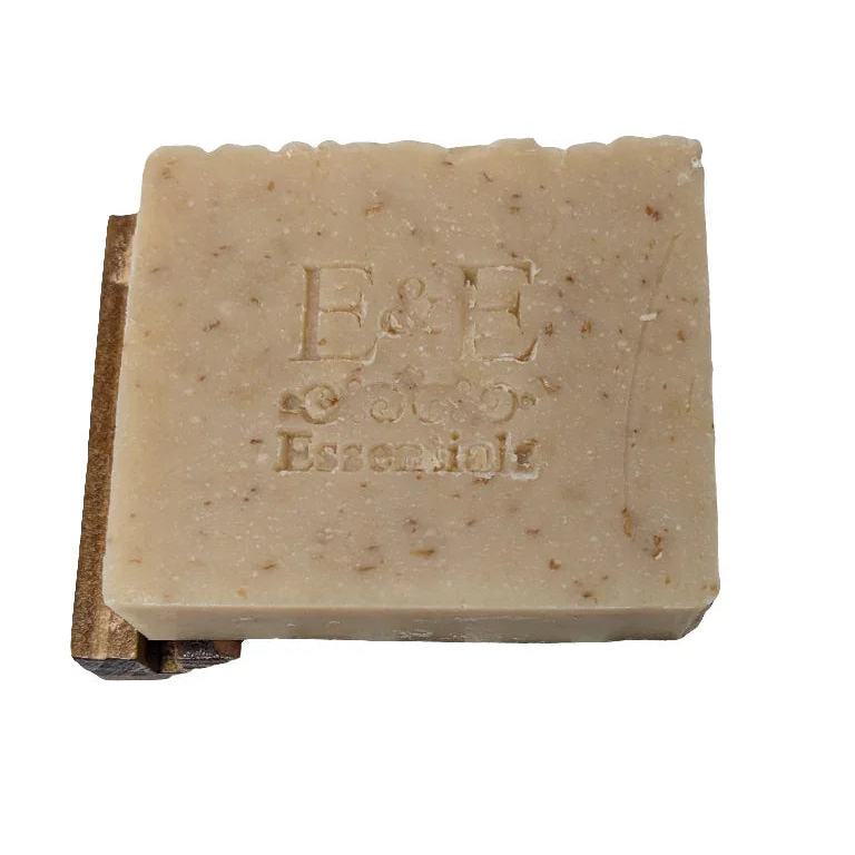 Oatmeal & Honey Bar Soap for sensitive skin exfoliation and hydration.