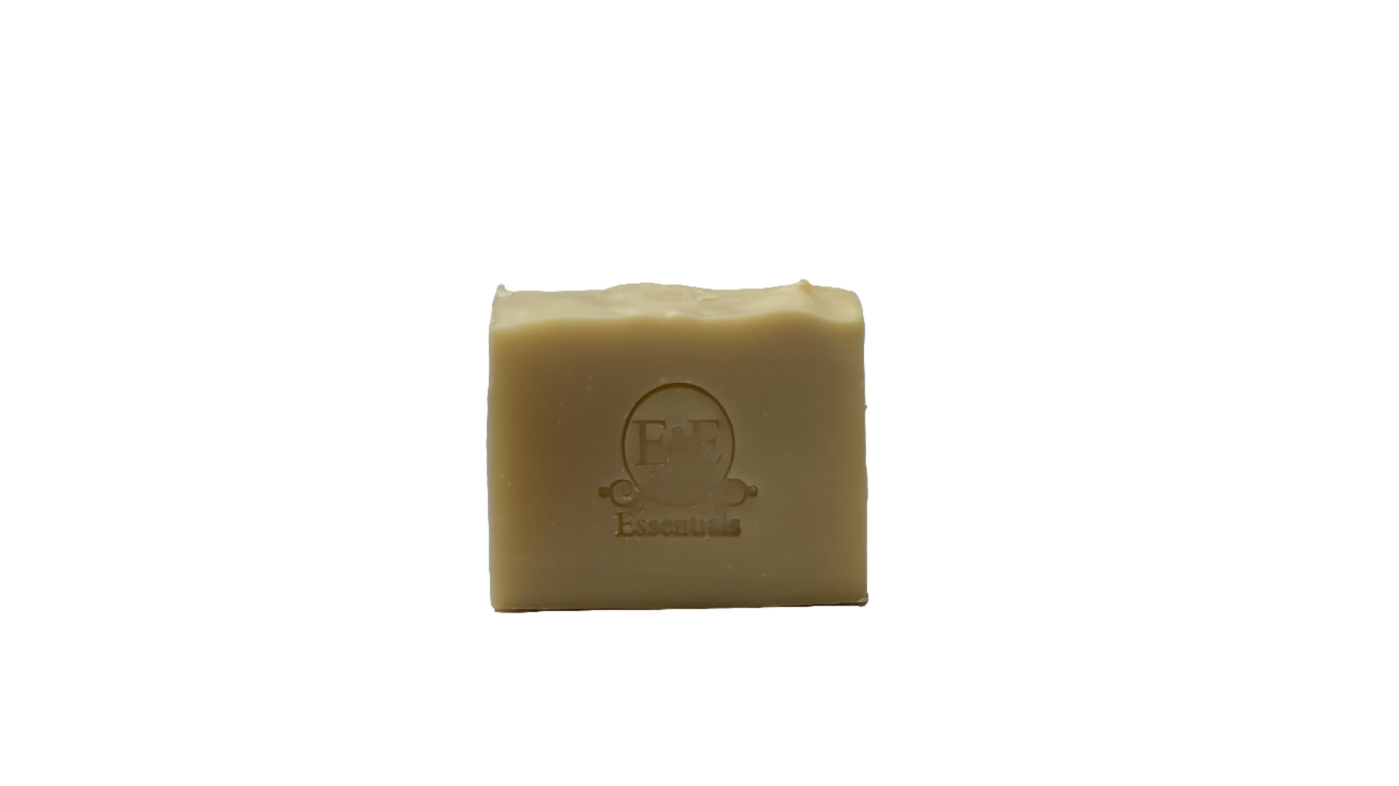 Patchouli & Cedarwood soap bar featuring the product's embossed logo