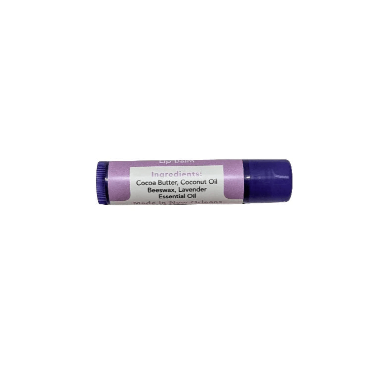 Lavender Lip Balm with natural ingredients for soothing hydration.