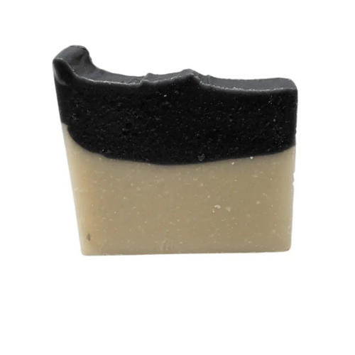 Charcoal and sea clay bar soap for deep pore detox and purification.