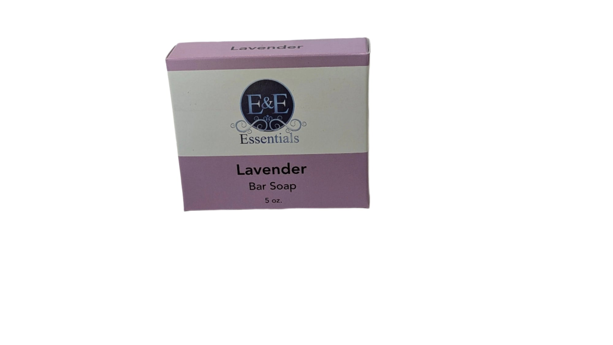 Lavender bar soap in its original box on a bathroom counter