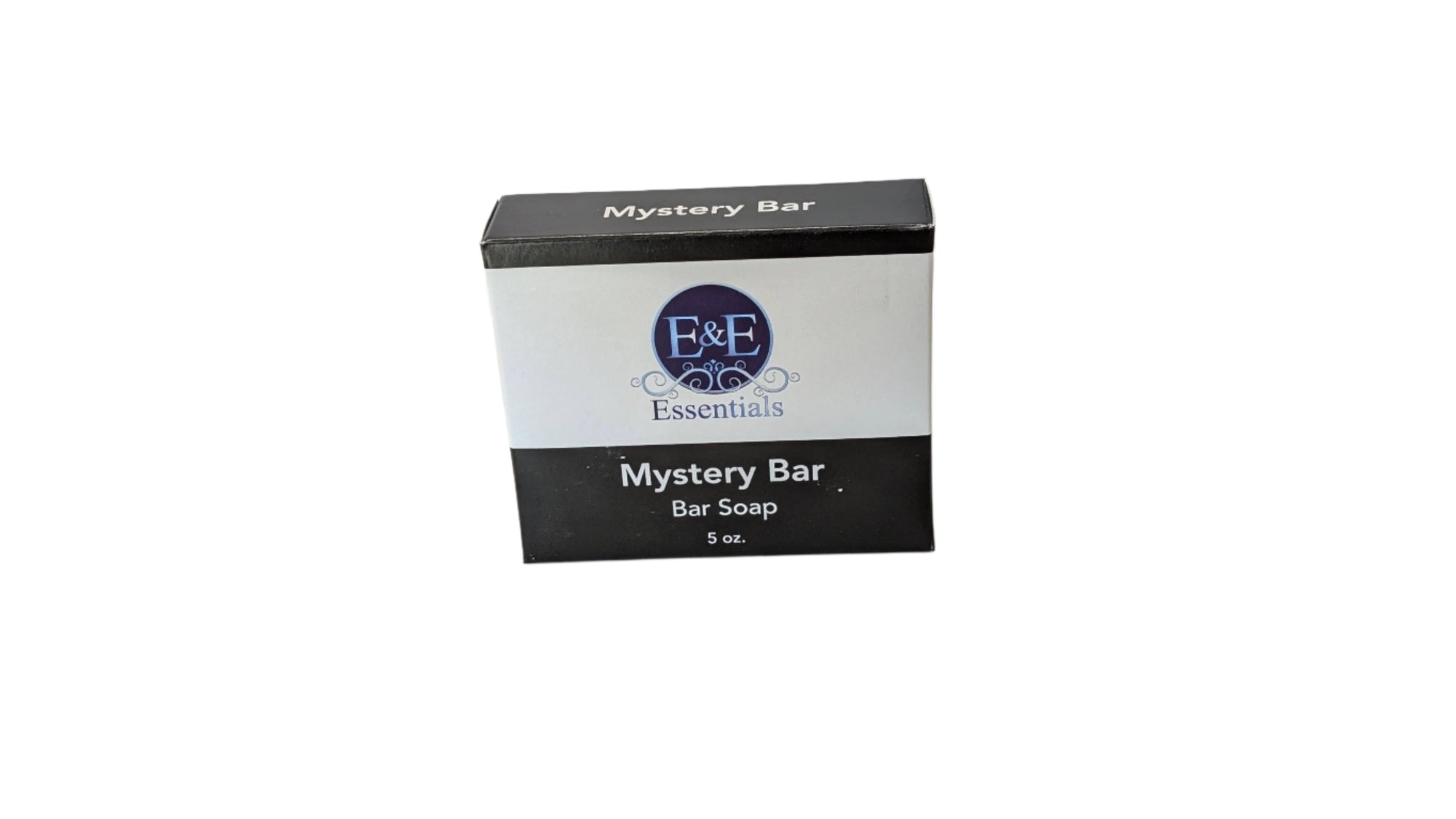 Mystery Bar Soap in its packaging displayed on a countertop