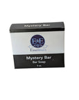 Mystery Bar Soap in its packaging displayed on a countertop