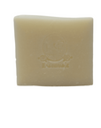 Close-up of Peppermint Bar Soap with embossed logo