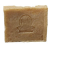 Close-up of Sea Moss & Tea Tree Bar Soap showcasing the embossed logo