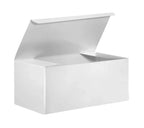 White gift box with lid, elegantly designed for durable and stylish gift presentation.