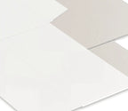 White gift box with lid, sleek design, perfect for elegant gift presentation.