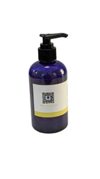 Lemongrass Liquid Hand Soap in blue pump bottle for moisturizing dry, sensitive skin.
